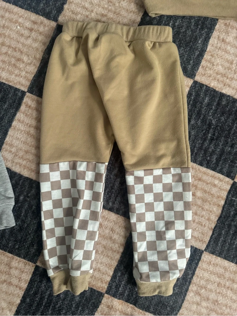 Set of 2 Checkered Toddler Sweat Sets